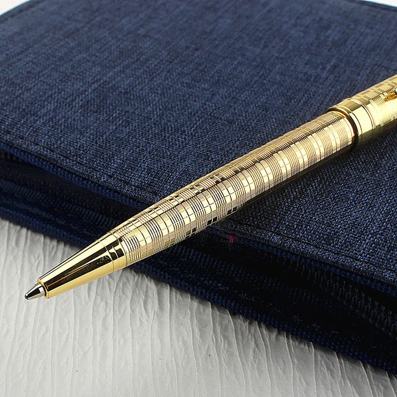 Luxury Metal Rollerball Pen – Gold & Steel