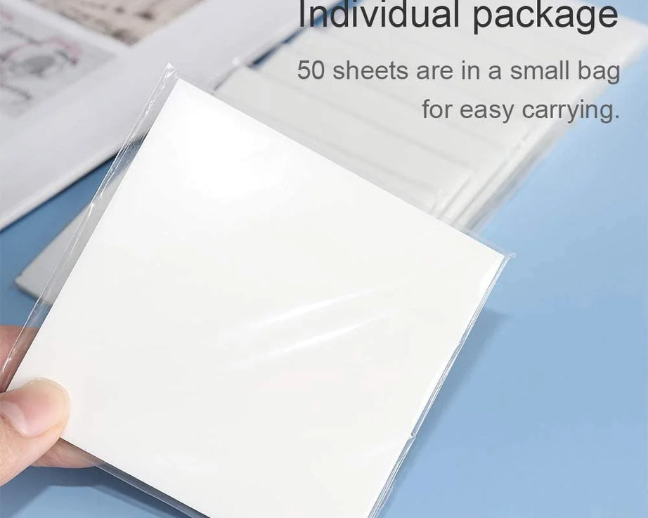 50-Sheet Transparent Sticky Notes – Waterproof