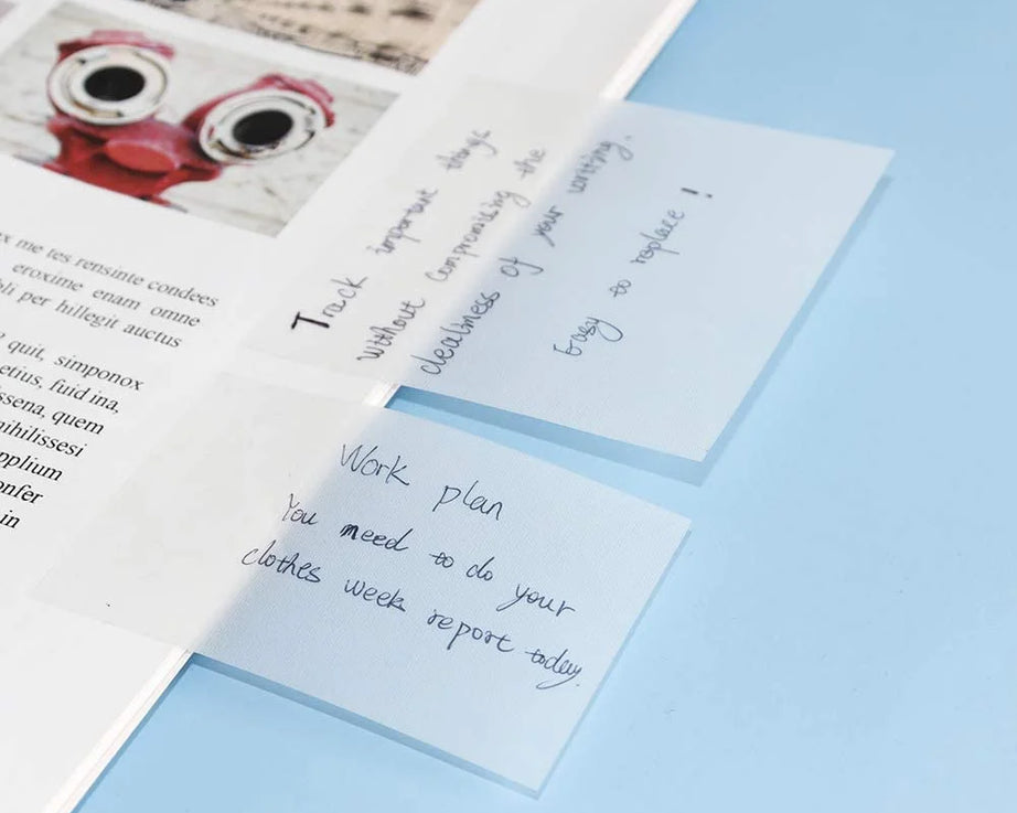 50-Sheet Transparent Sticky Notes – Waterproof