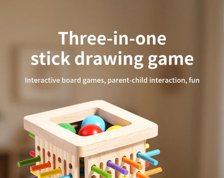 Interactive Wooden Stick Puzzle – Logic Game