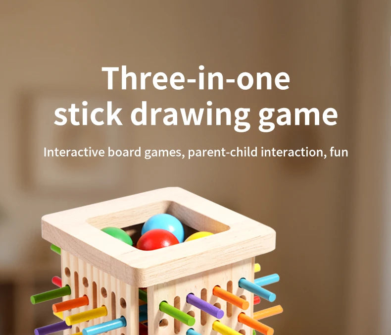 Interactive Wooden Stick Puzzle – Logic Game