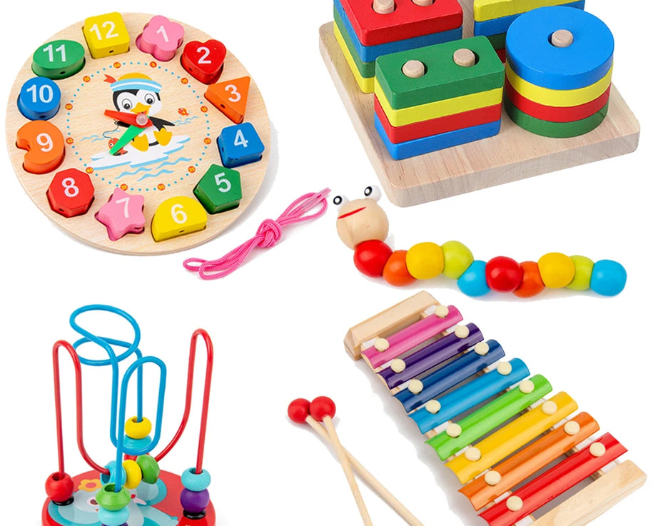 Montessori 3D Wooden Puzzles – Educational Toy