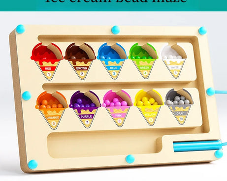 Magnetic Bead Maze – Number & Color Matching Toy