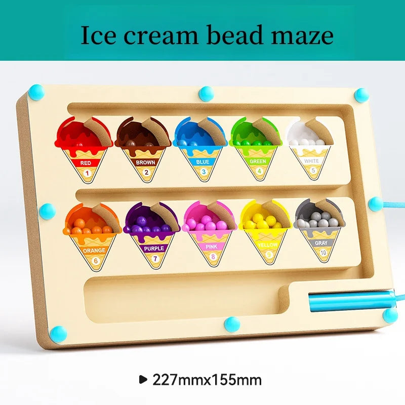 Magnetic Bead Maze – Number & Color Matching Toy