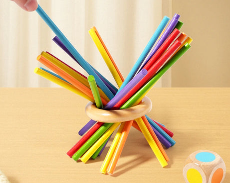 Interactive Wooden Stick Puzzle – Logic Game