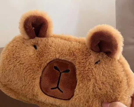 Cute Plush Capybara Pencil Storage Bag