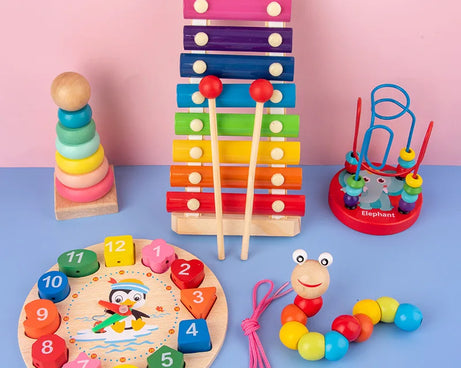 Montessori 3D Wooden Puzzles – Educational Toy