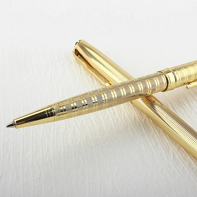Luxury Metal Rollerball Pen – Gold & Steel