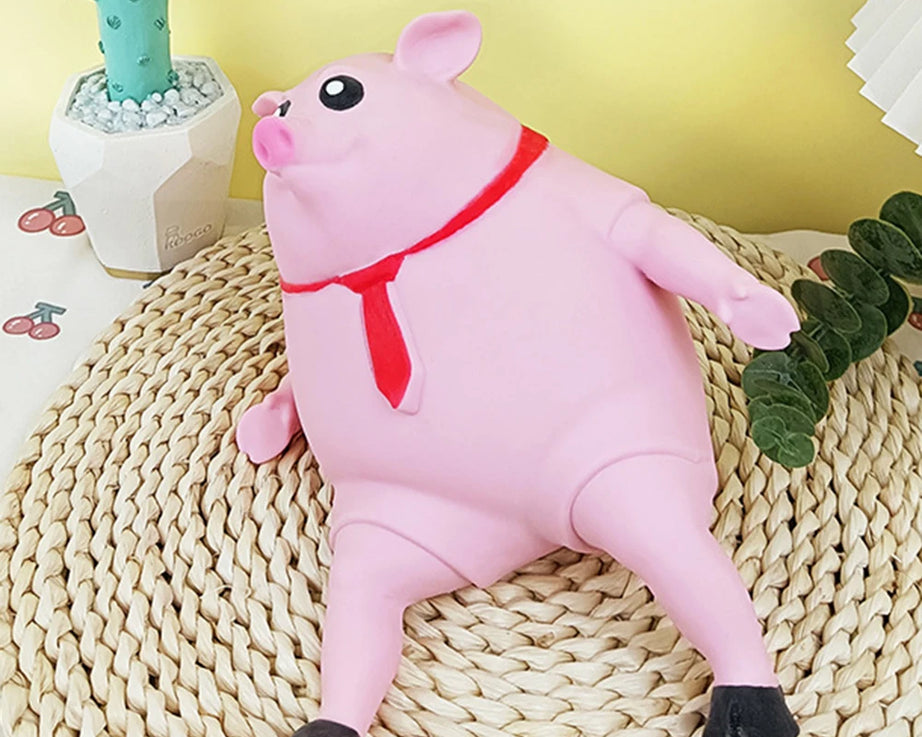 Cute Pink Pig Stress Relief Squeezable Toy