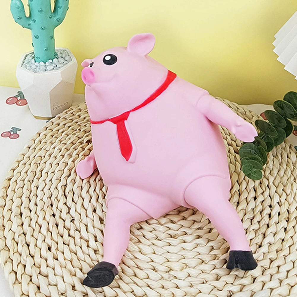 Cute Pink Pig Stress Relief Squeezable Toy