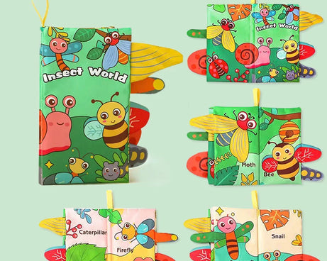 Montessori Baby Cloth Book with 3D Tails