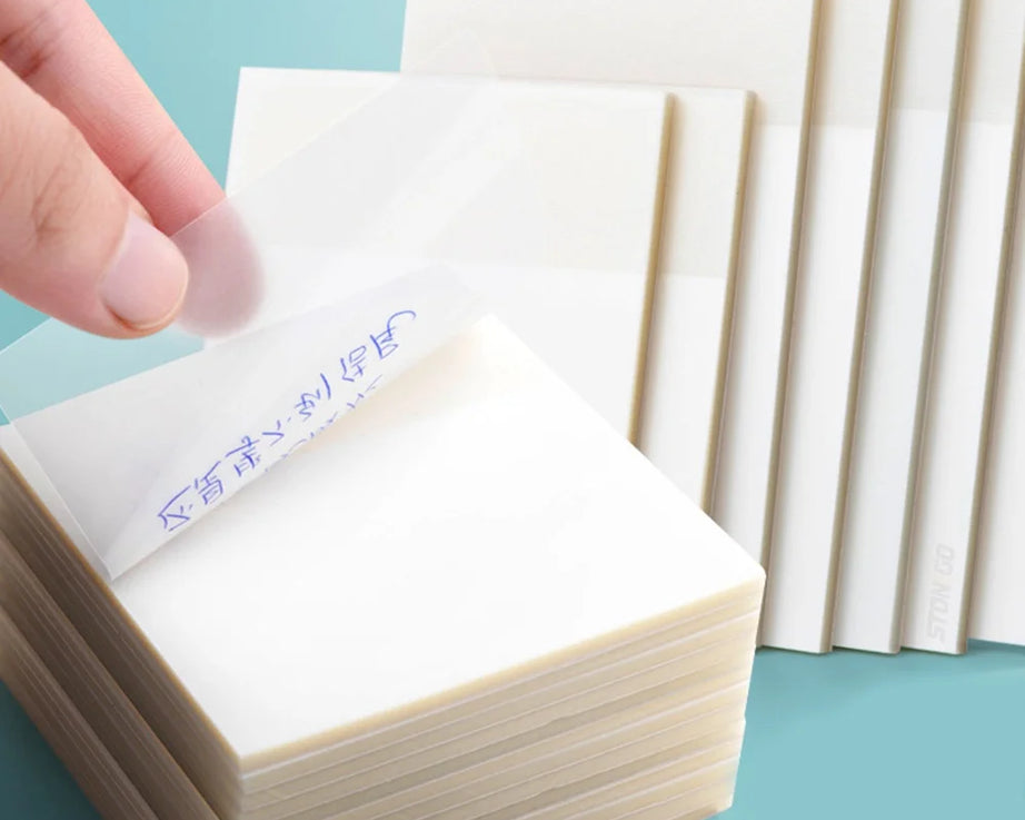 50-Sheet Transparent Sticky Notes – Waterproof