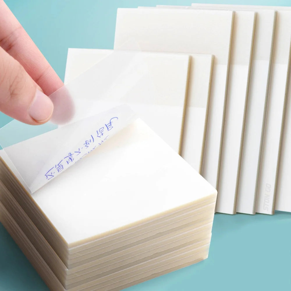 50-Sheet Transparent Sticky Notes – Waterproof