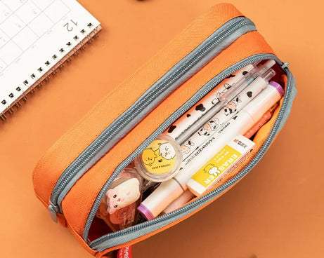 Double Zipper Camo Pencil Case – Large & Durable