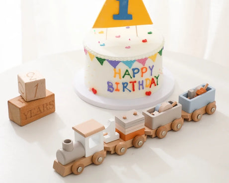 Montessori Wooden Train Set – Educational Toy