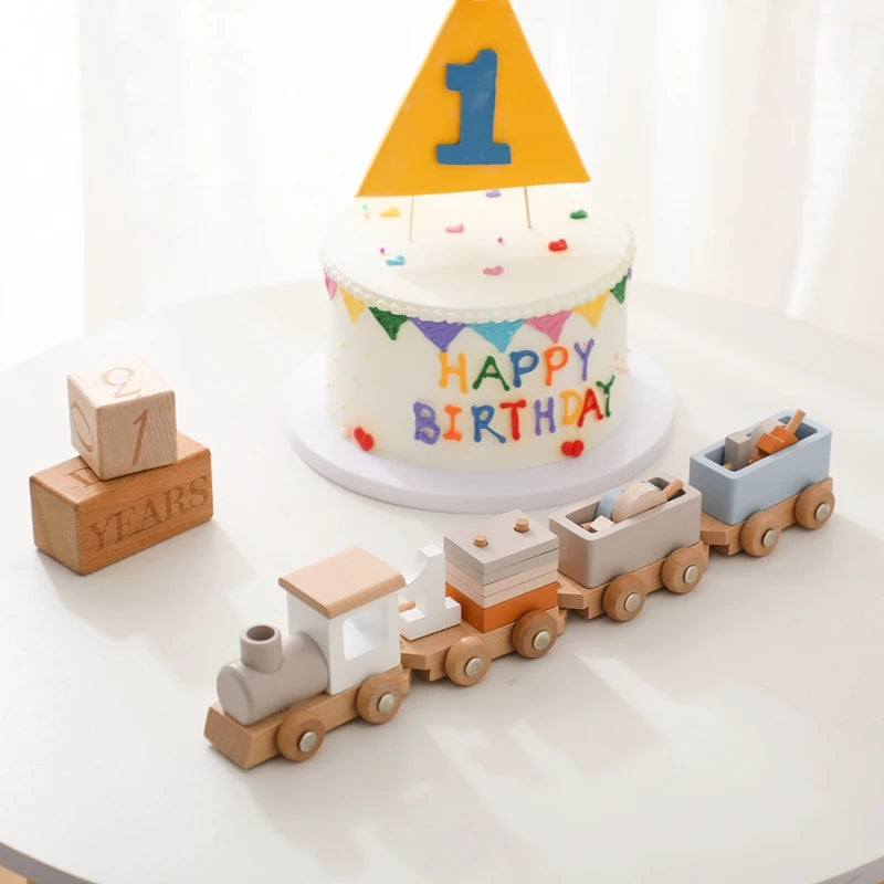 Montessori Wooden Train Set – Educational Toy