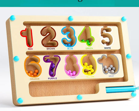 Magnetic Bead Maze – Number & Color Matching Toy