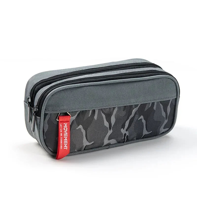Double Zipper Camo Pencil Case – Large & Durable