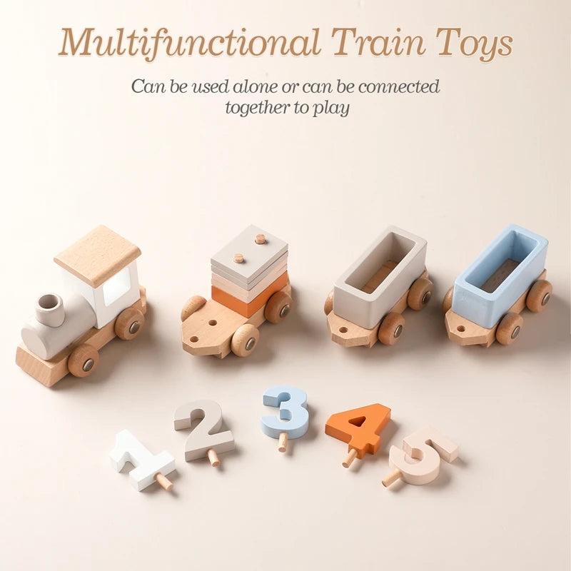 Montessori Wooden Train Set – Educational Toy