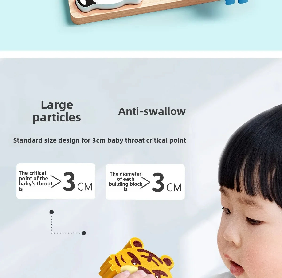 3D Wooden Animals Puzzle Toy for Kids