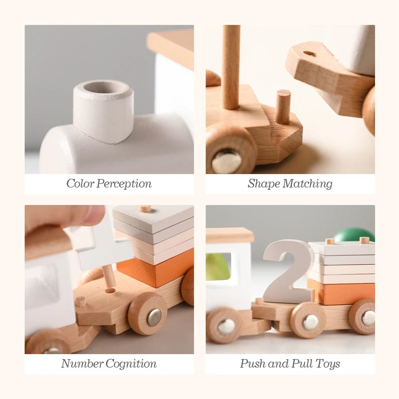 Montessori Wooden Train Set – Educational Toy