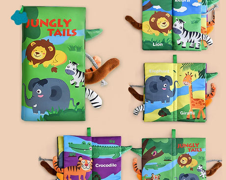 Montessori Baby Cloth Book with 3D Tails