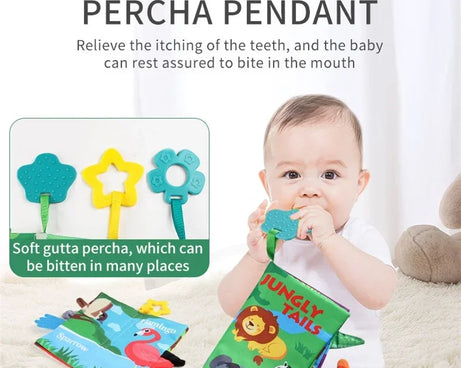 Montessori Baby Cloth Book with 3D Tails
