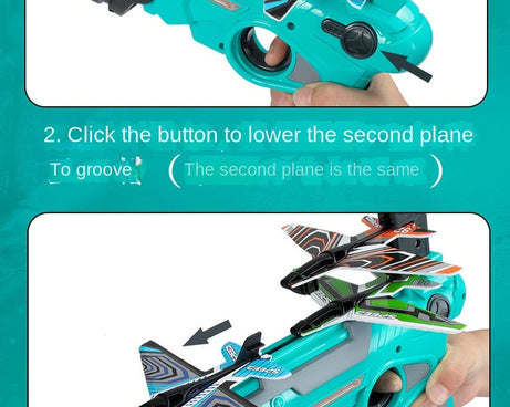 Kids Ejection Aircraft Shooting Toy Set