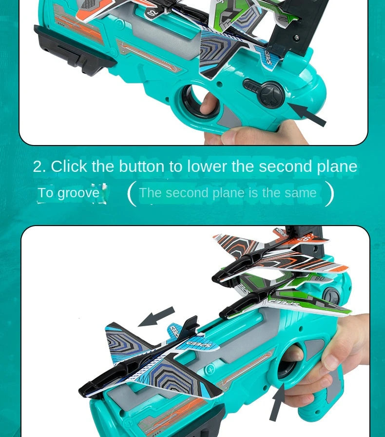Kids Ejection Aircraft Shooting Toy Set
