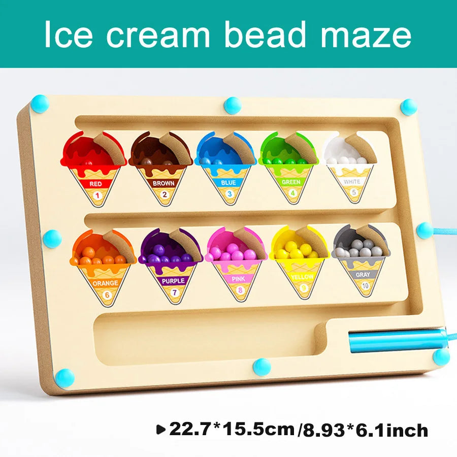 Montessori Magnetic Color Sorting Maze Toy