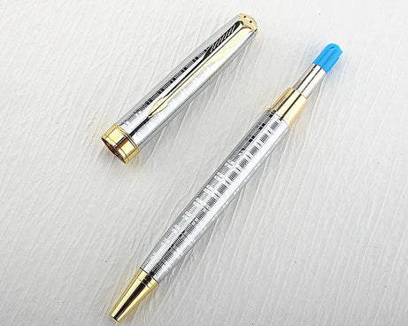 Luxury Metal Rollerball Pen – Gold & Steel