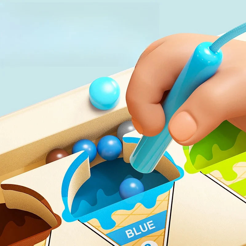 Magnetic Bead Maze – Number & Color Matching Toy