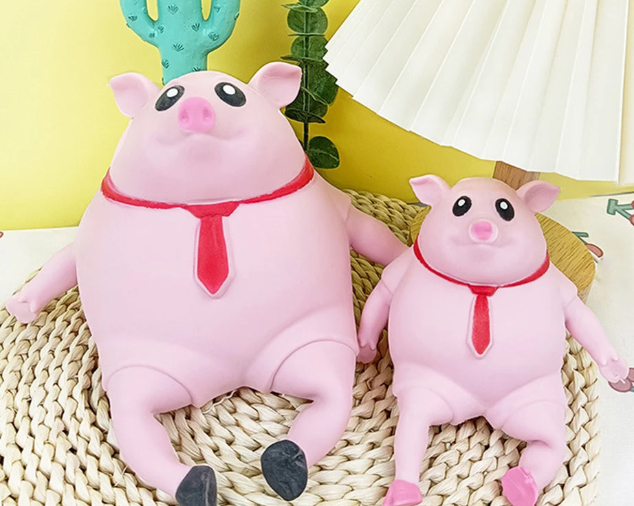 Cute Pink Pig Stress Relief Squeezable Toy