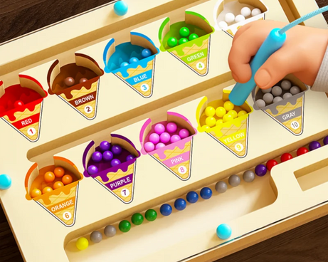 Magnetic Bead Maze – Number & Color Matching Toy
