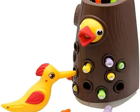 Montessori Wooden Magnetic Worm Catching Toy