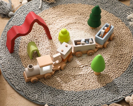 Montessori Wooden Train Set – Educational Toy