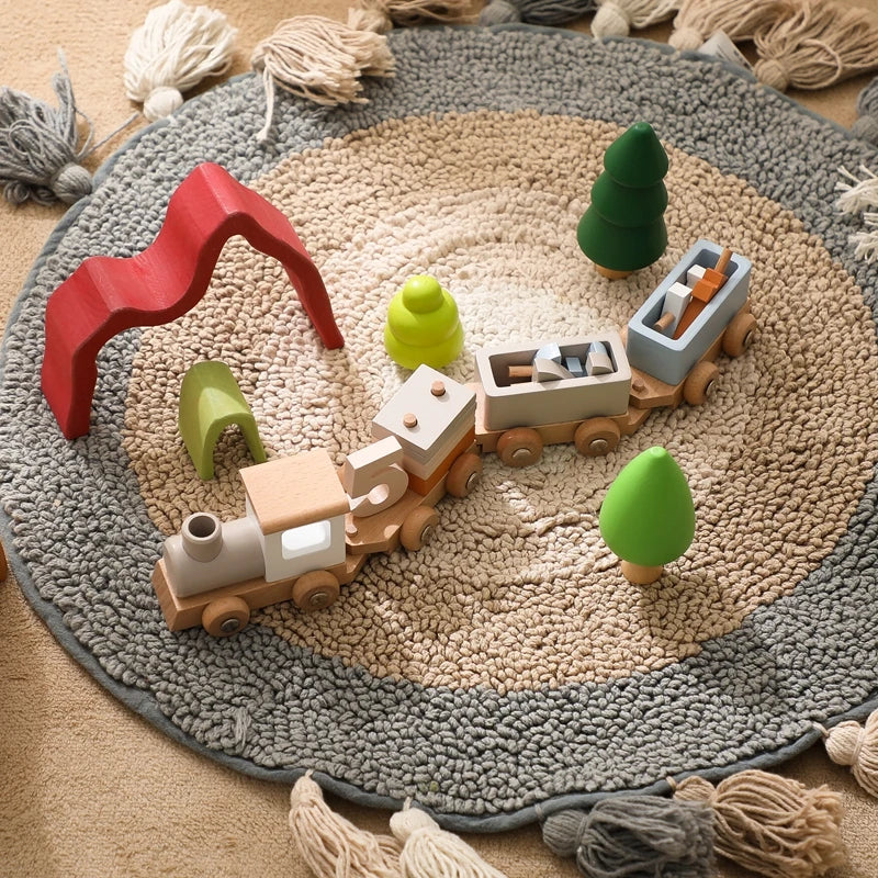 Montessori Wooden Train Set – Educational Toy