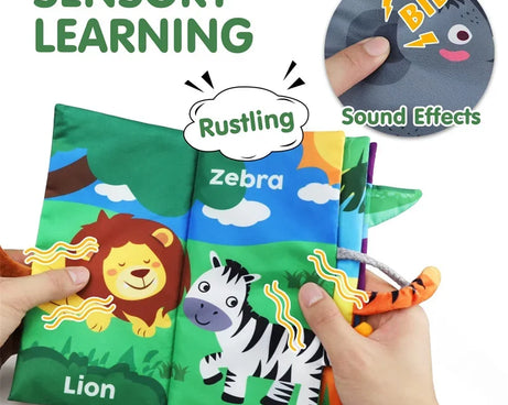 Montessori Baby Cloth Book with 3D Tails