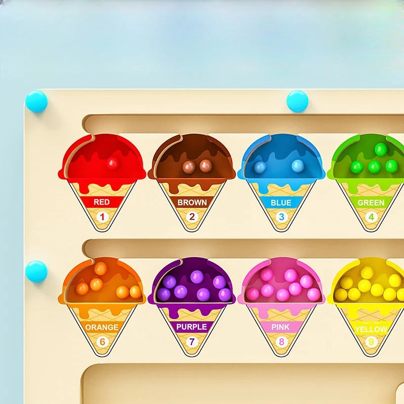 Magnetic Bead Maze – Number & Color Matching Toy