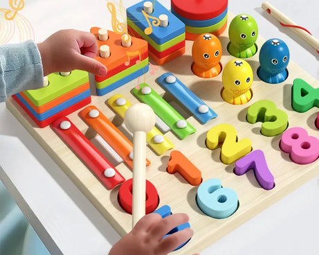 4-in-1 Montessori Fishing Toy – Learn & Play