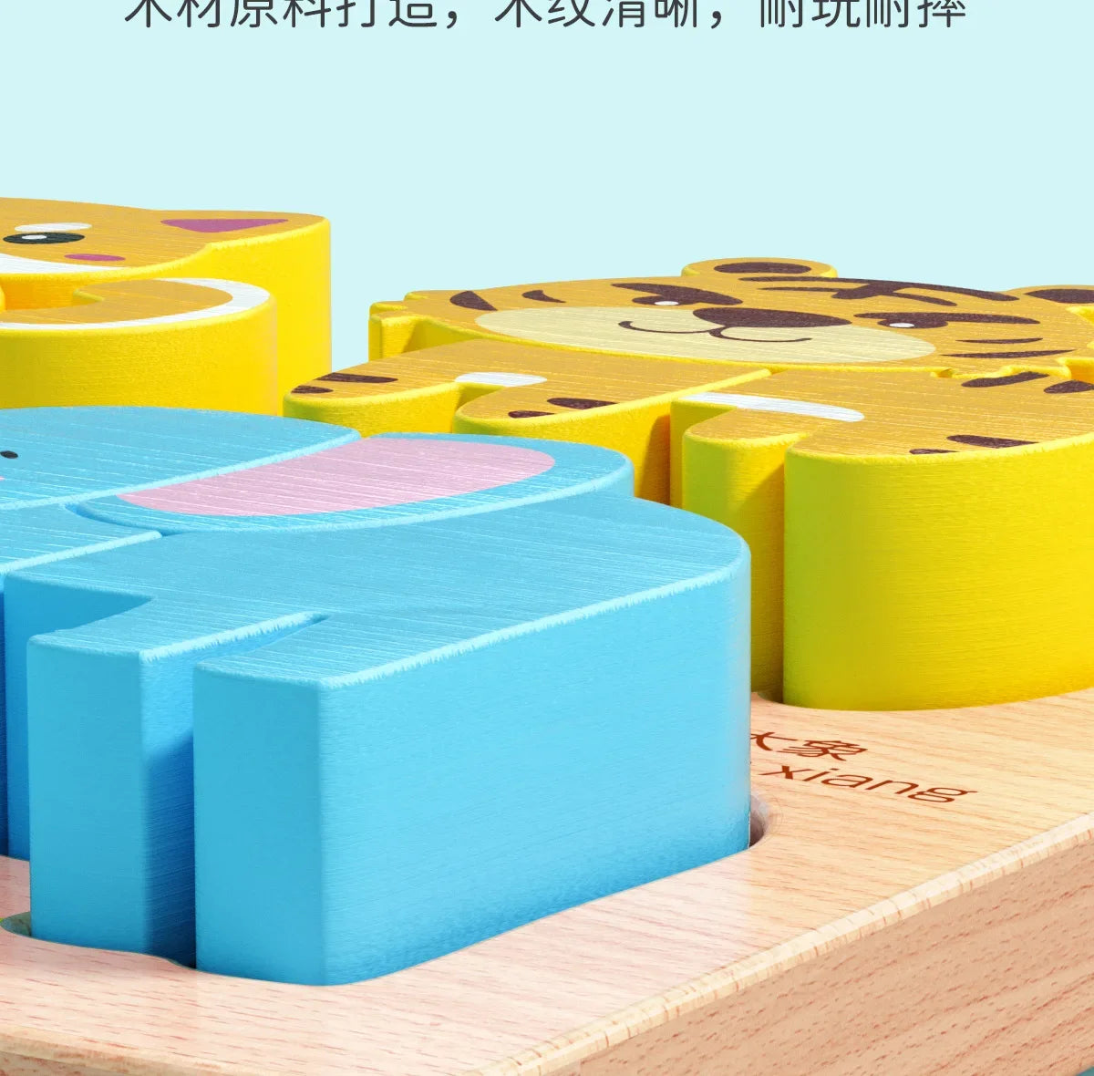 3D Wooden Animals Puzzle Toy for Kids