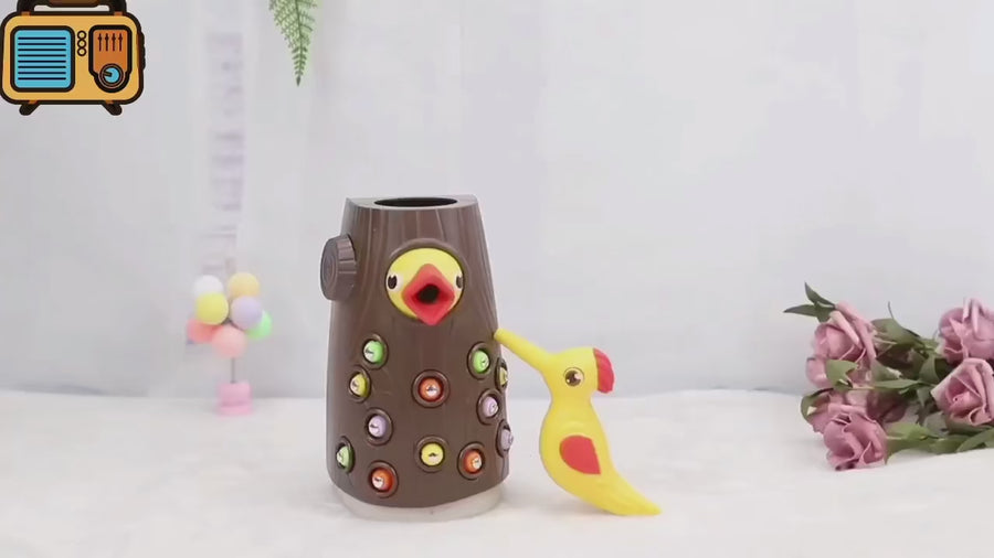 Montessori Wooden Magnetic Worm Catching Toy